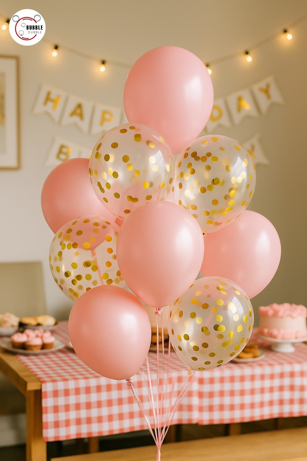 Bulk Lot Pink 12″ Confetti Balloons 20PCS Metallic Latex Decor Birthday Wedding
