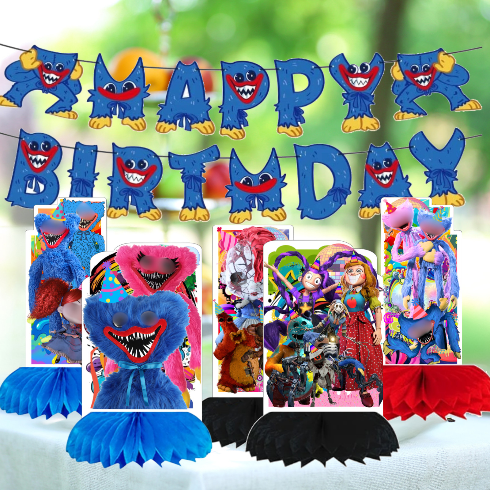 Hugggy Wugggy Party Supplies happy birthday centerpiece decoration cup plate