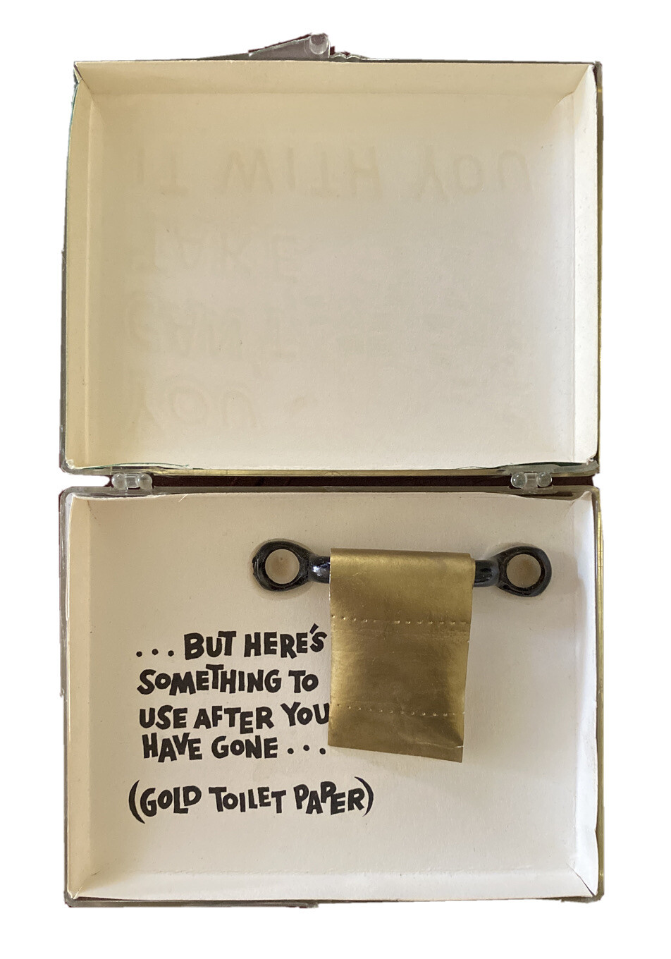 Vintage You Can’t Take It With You Toilet Humor Gag Gift Money Gold