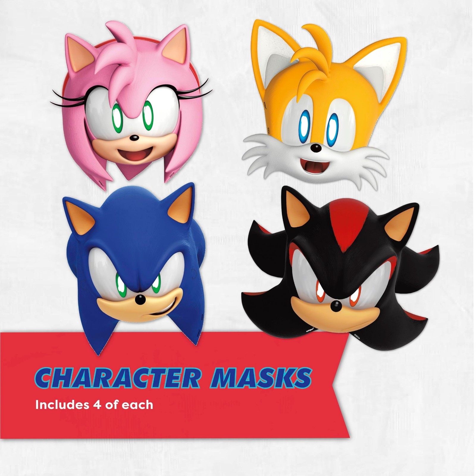 Sonic Birthday Party Supplies for 16 Guests | Balloons, Masks, Banner, Plates &