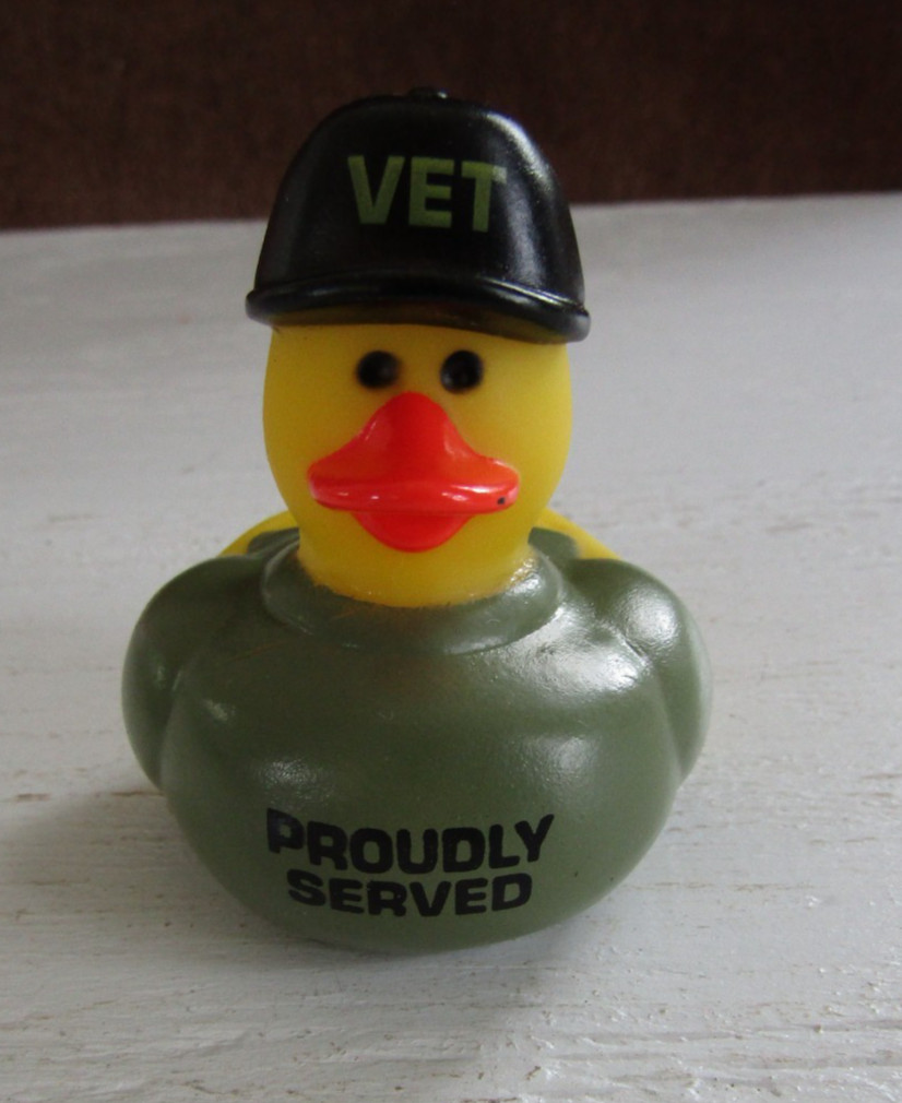 1 x Collectible Rubber Duck Toy- Jeep Duck- Veteran- Vet Proudly Served