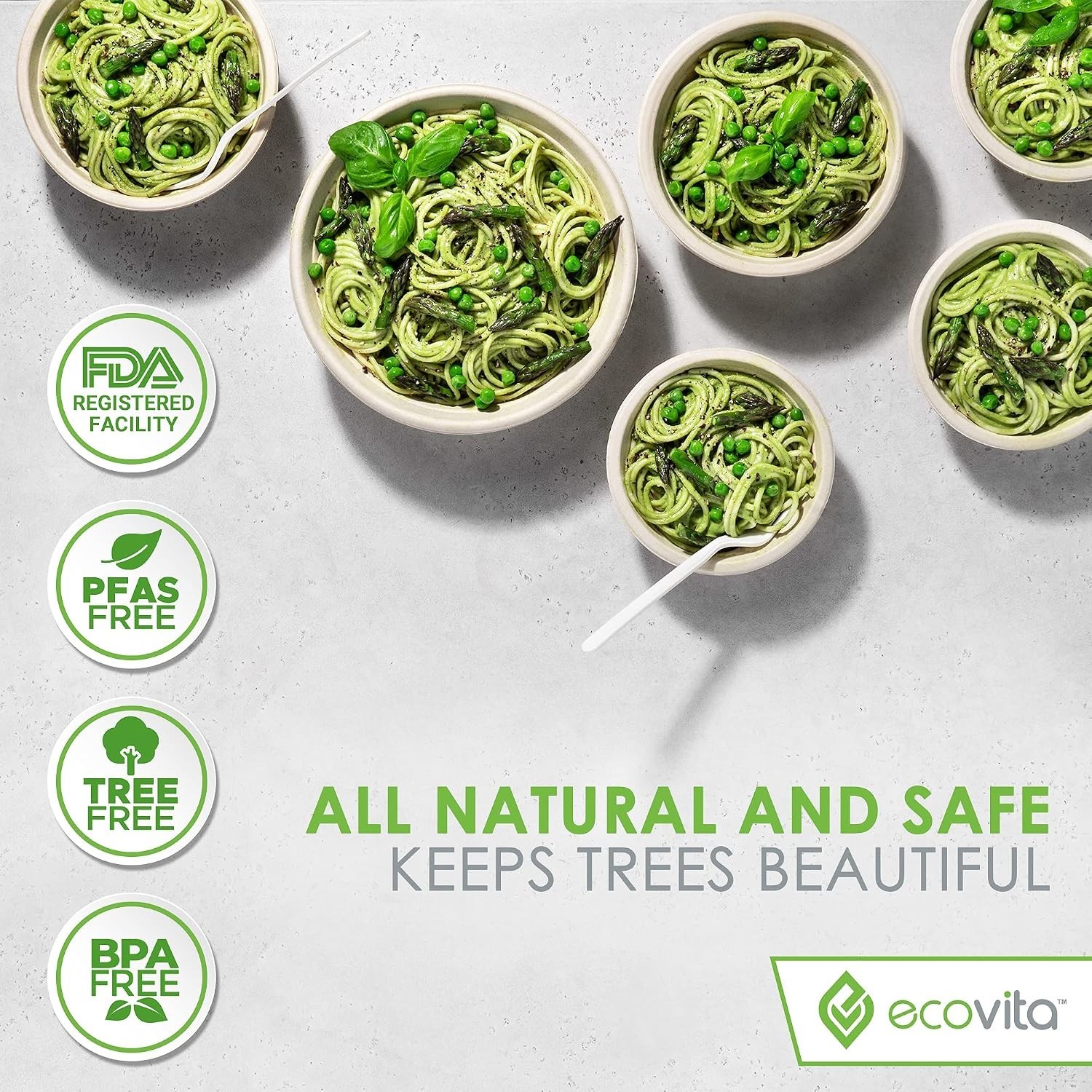 100% Compostable Paper Bowls [12 oz.] – 150 Disposable Bowls Eco Friendly Stu…