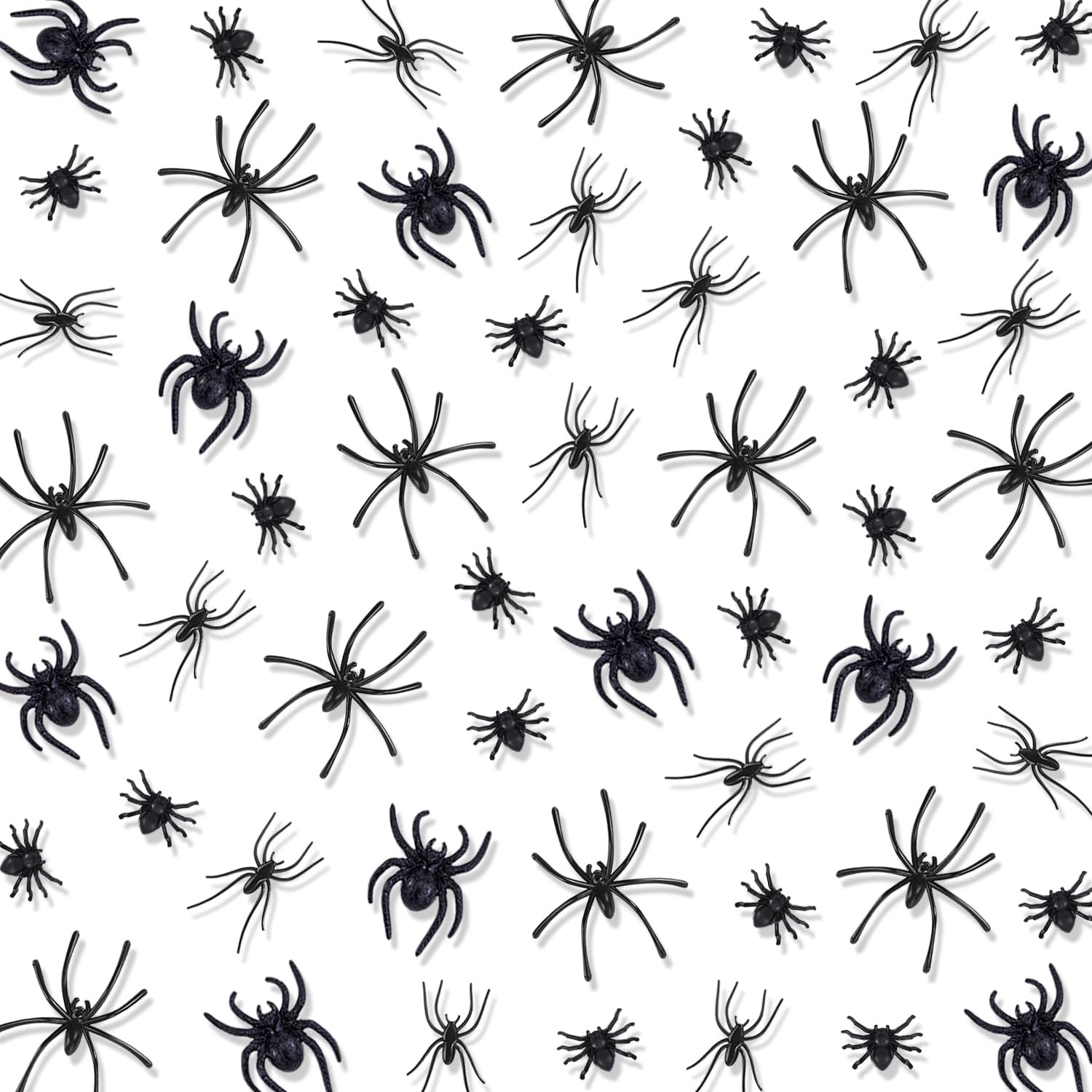 120 PCS Realistic Plastic Spiders 4 Sizes Black Small Spiders Mini Fake Spider