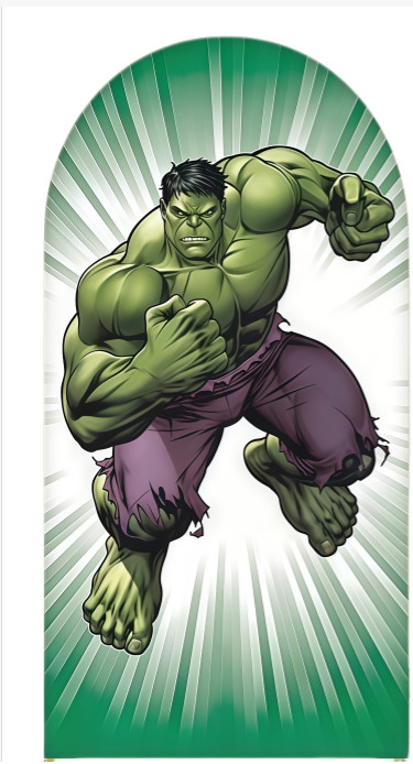 Superhero Hulk Arch Backdrop Cover Boys Birthday Party Photo Background Props