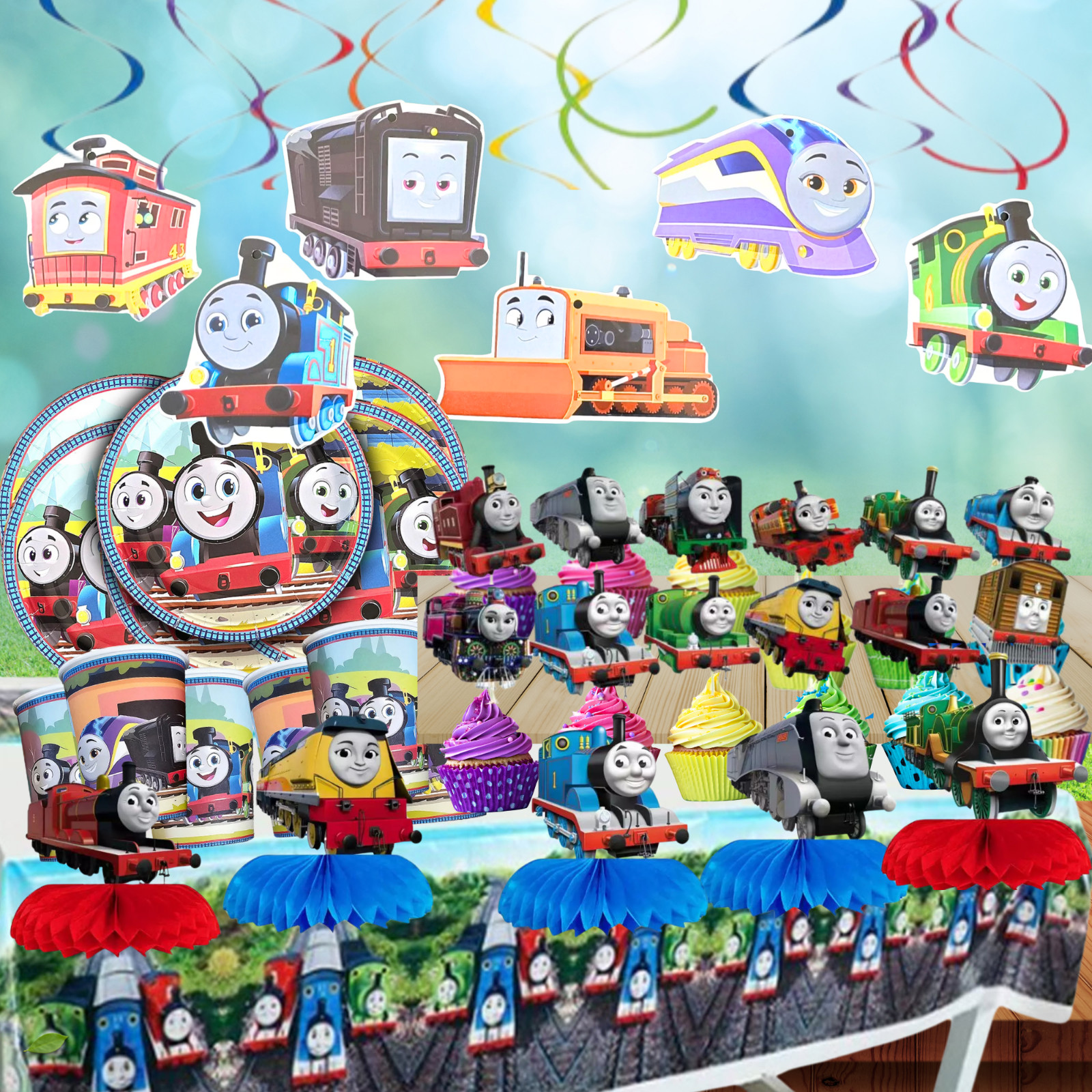 THOMAS TRAIN birthday party supplies favor centerpiece decoration event balloon