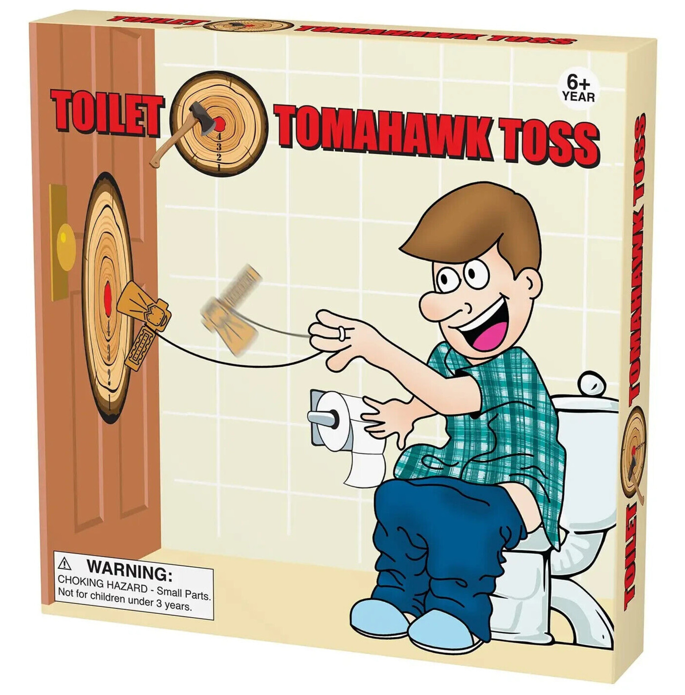 Toilet Potty Tomahawk Toss Game – Target Dartboard – Funny Gag Joke Gift Toy