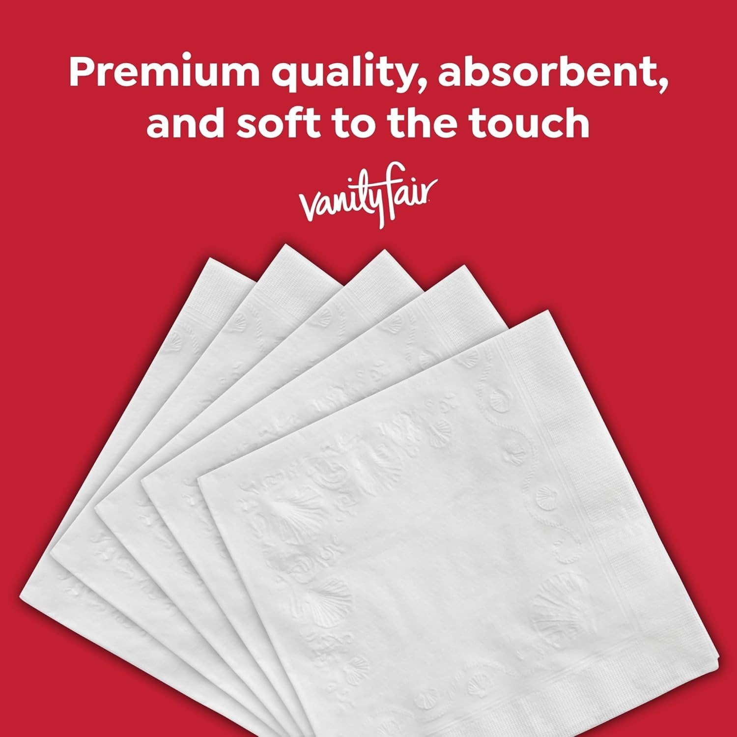 Vanity Fair Everyday Paper Napkins, 400 Count, Disposable Napkins Made Soft A…
