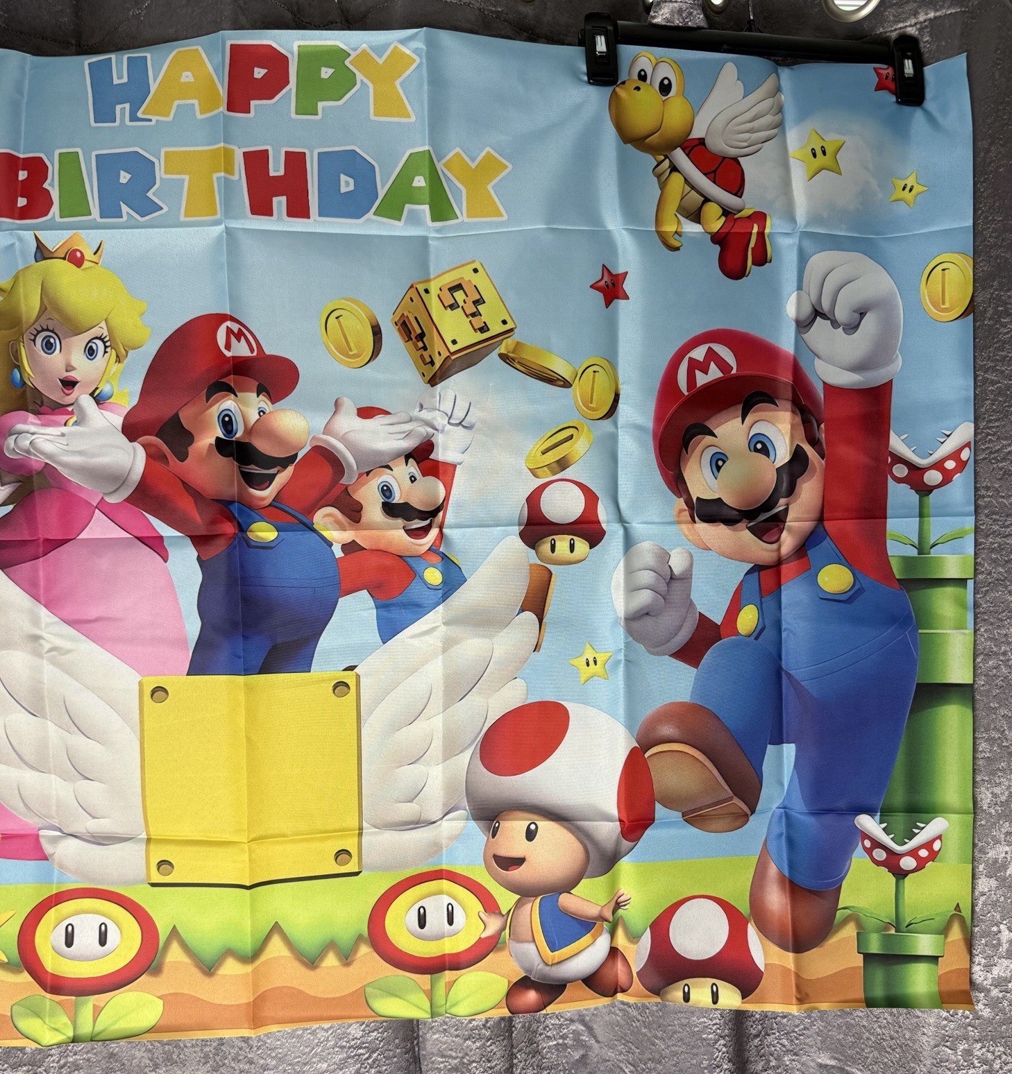 NEW 117Pcs Super Mario Bros Birthday Party Decor Backdrop Banner Cake Toppers+