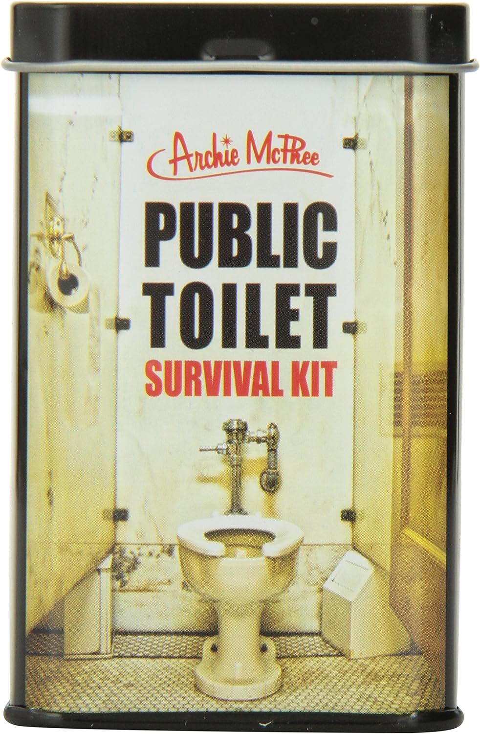 Public Toilet Potty Survival Kit – Funny Bathroom Gag in a Tin – Archie McPhee