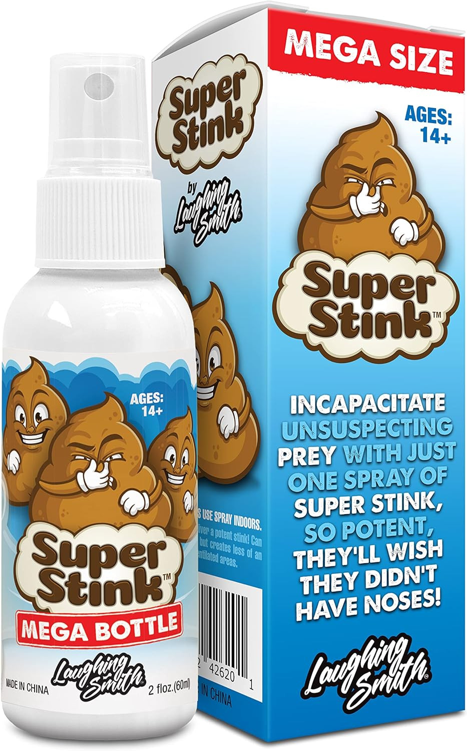 SUPER STINK (Mega Size 60Ml) – Fart Spray – ‘Insanely Strong’ Extra Potent Stink