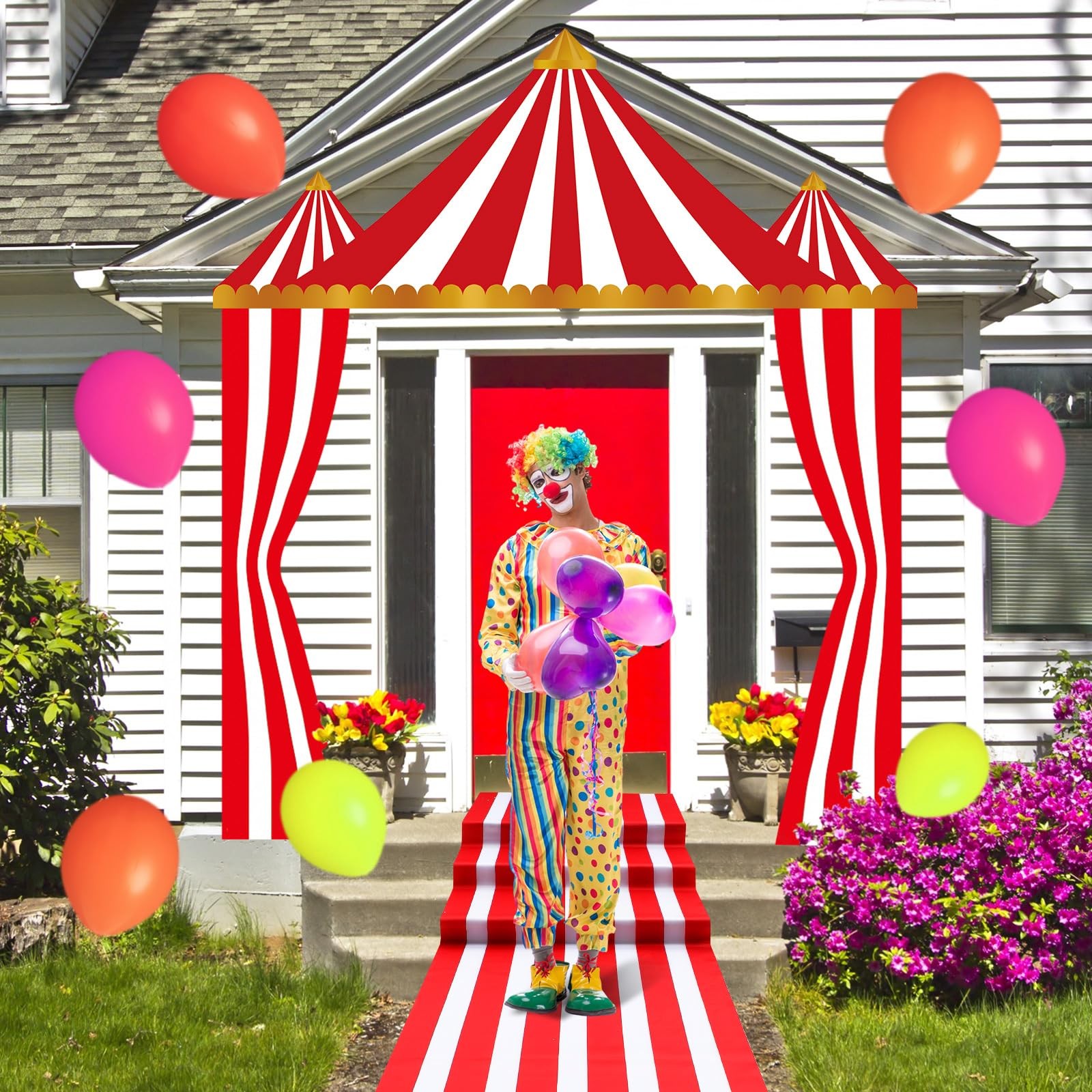 4 Pcs Carnival Circus Tent Decorations Carnival Entryway Door Party Decor Awn