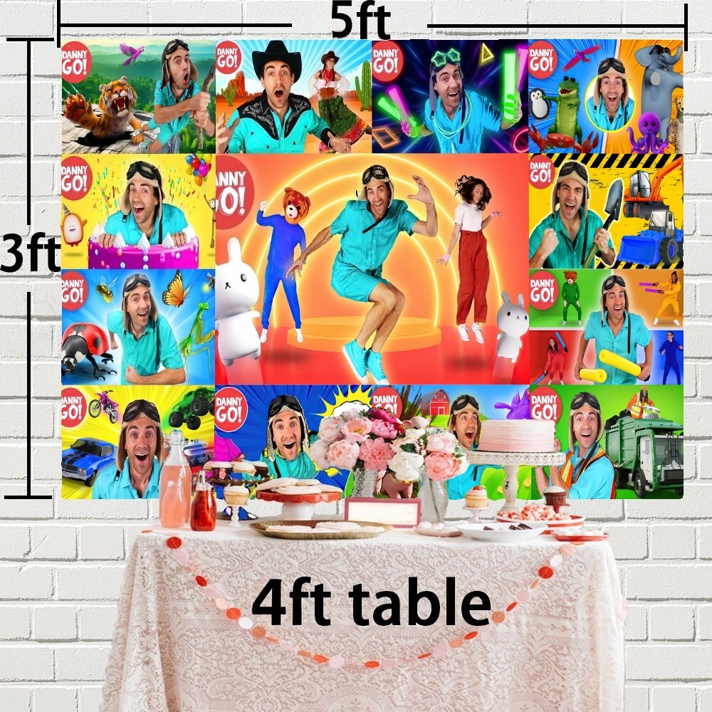 Danny Go Party Supplies Birthday Decoration Set Balloons Backdrop Cake Toppers