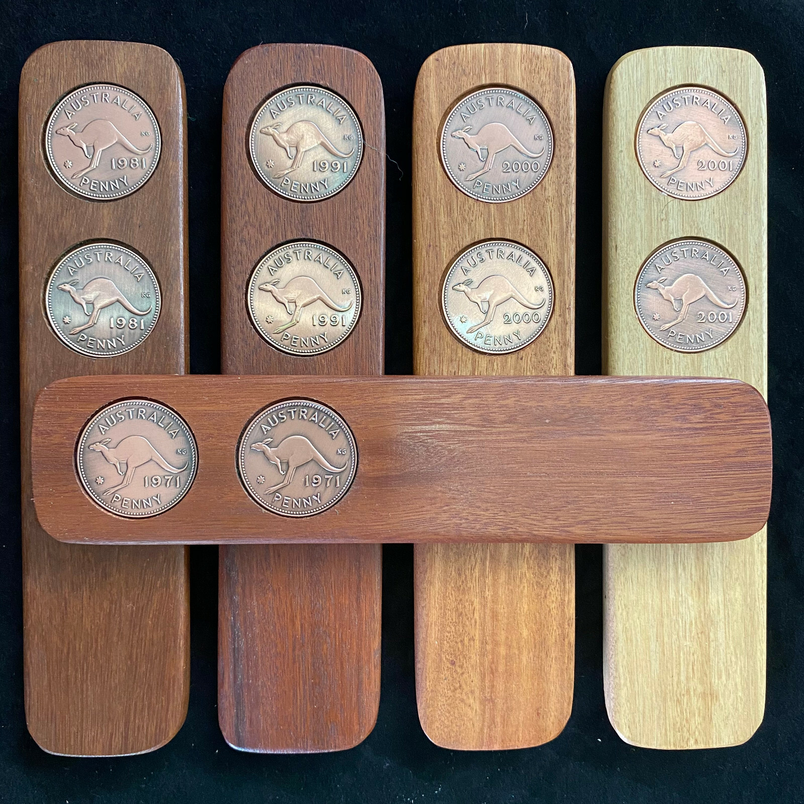 90th Birthday Anniversary Aussie Two-Up Game set original 1934 Australian Penny