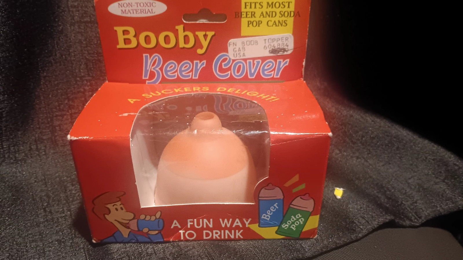 Forum Novelties Novelty Beer Can Cover Topper, Beige, Party, Adults 18+