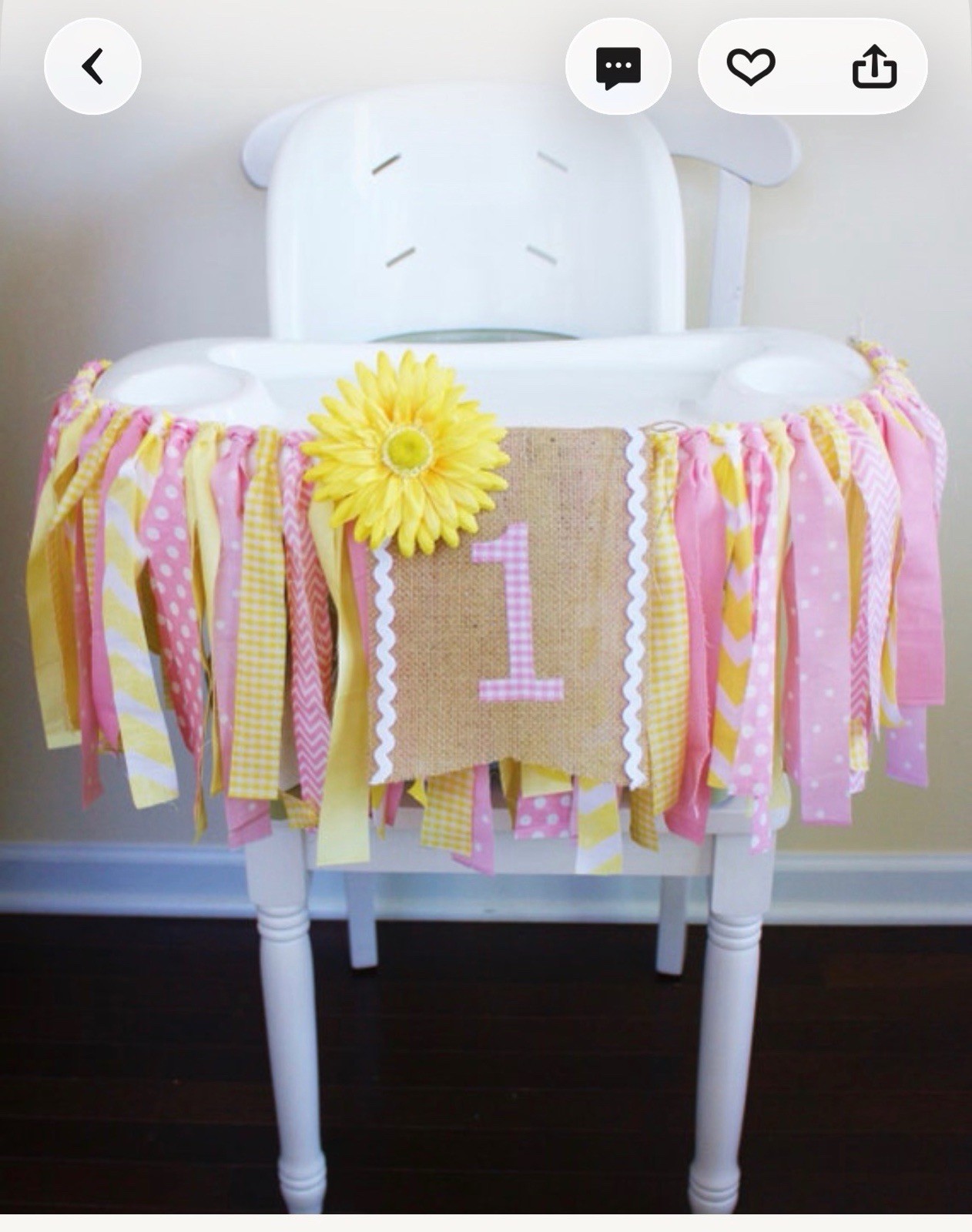 1st Birthday High Chair Banner New Never Opened Party Decorations