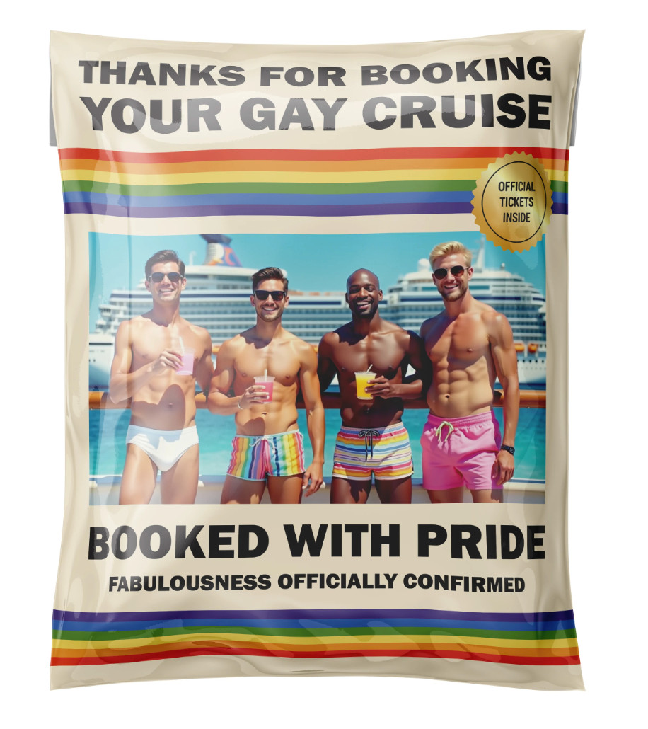 3 PACK Gay Cruise Prank Mailers – Jumbo Double-Sided Bubble Envelopes!