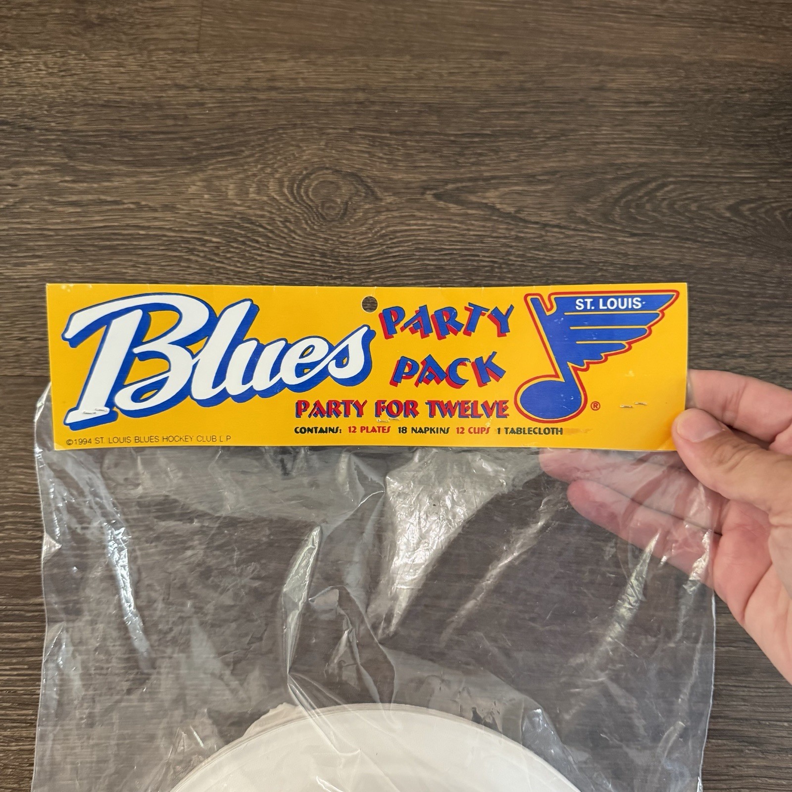 Vintage 1994 St Louis Blues NHL Party Pack Sealed Plates Cups Napkins Retro 90s