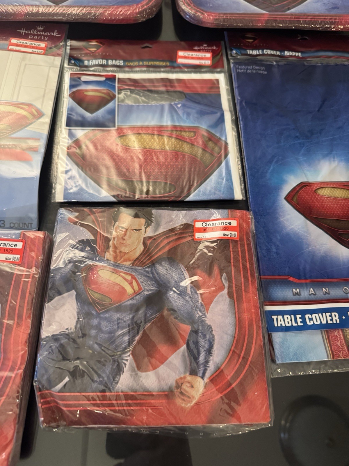 Superman Birthday Party Supplies Decoration Plates Napkins Table Cover Favor Bag