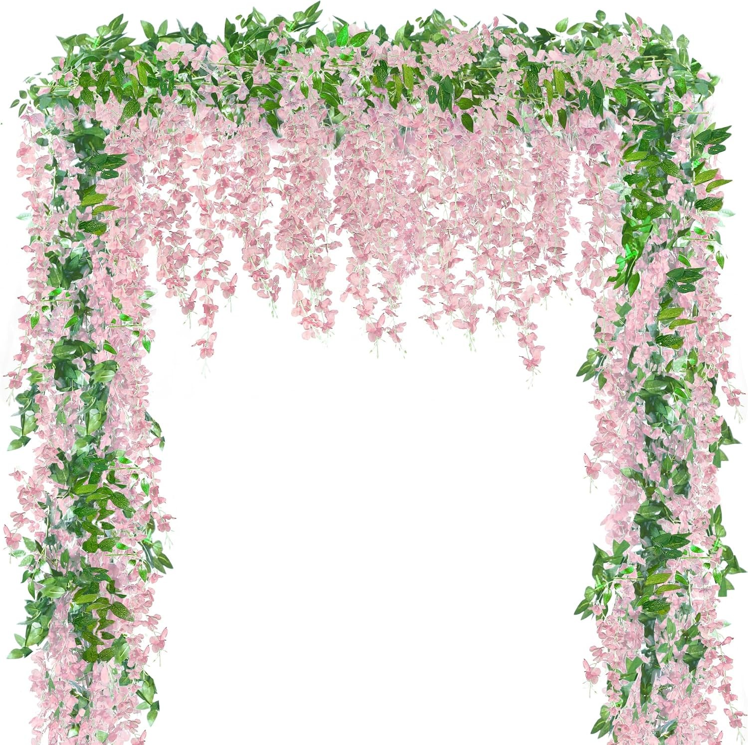 6Pcs Wisteria Garland Artificial Flowers Garland Fake Hanging Wisteria Vines