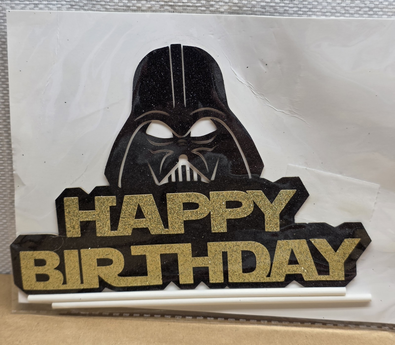 Star Wars Birthday Party Cake and Cupcake Toppers Vader and Storm Troopers
