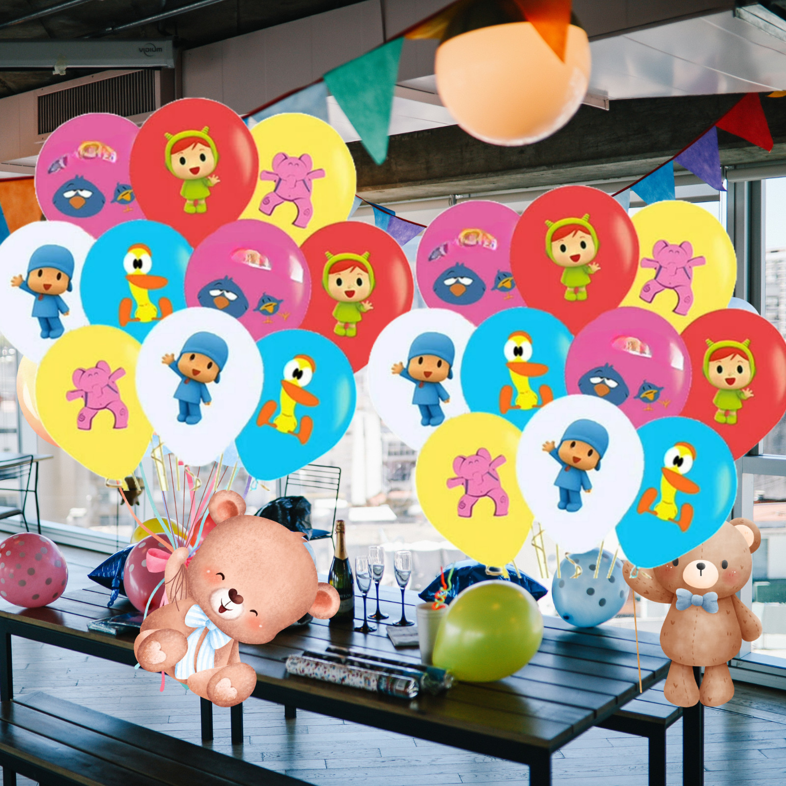 Pocoyo pato birthday party supplies favor centerpiece decoration event theme toy