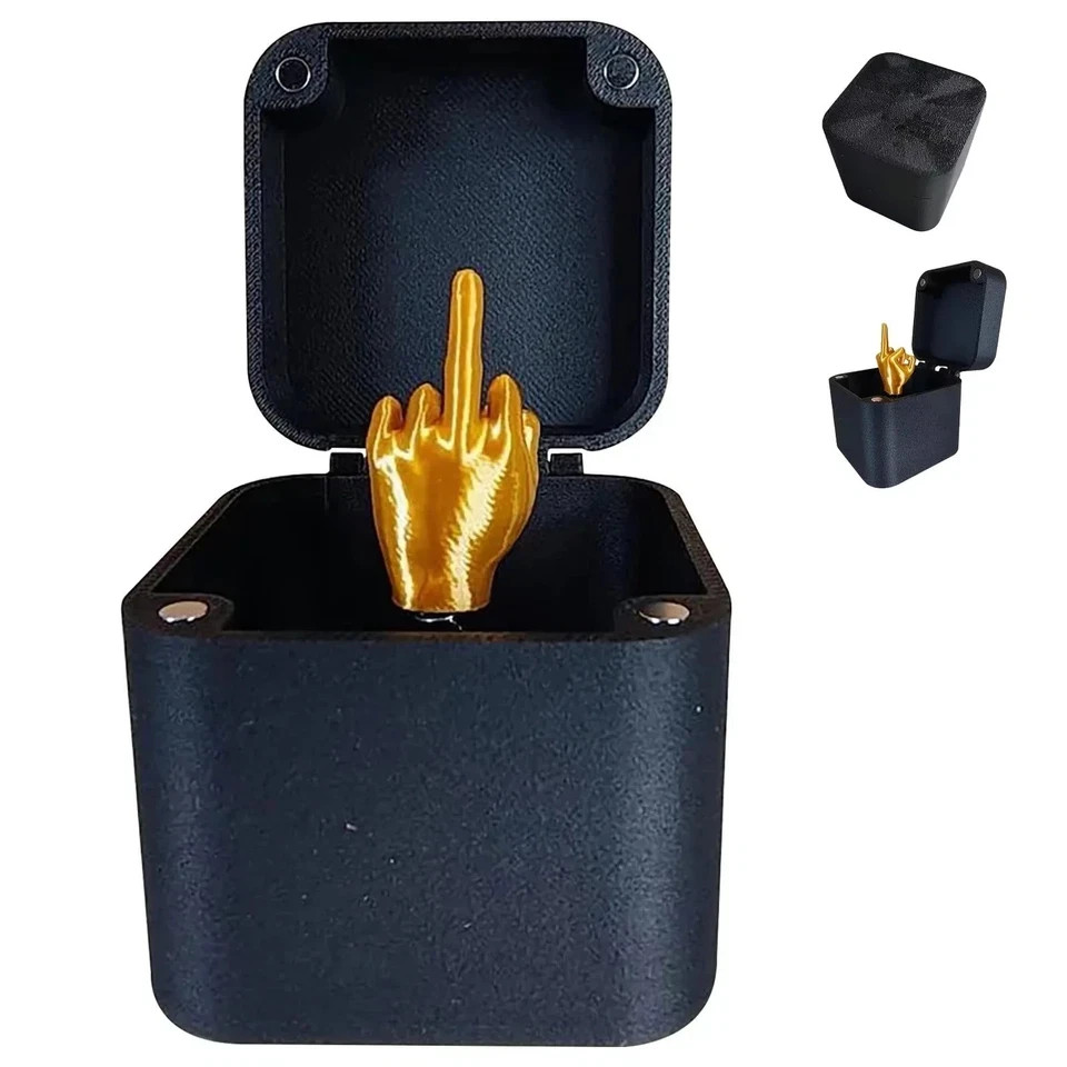 Funny Middle Finger Prank Gift Box Creative Office Desk Decor Novelty Gag Gift
