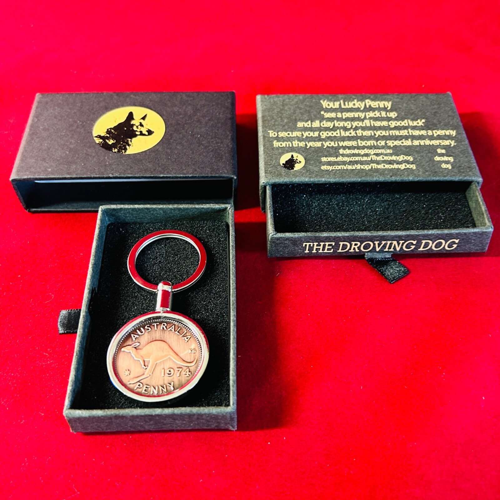 50th Wedding Anniversary Gift Present 1974 Australian Penny Keyring Key ring