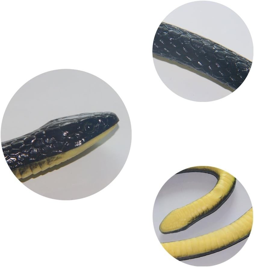 Realistic Rubber Fake Snake Toy 50 Inch Mamba for Garden Props and Practical …