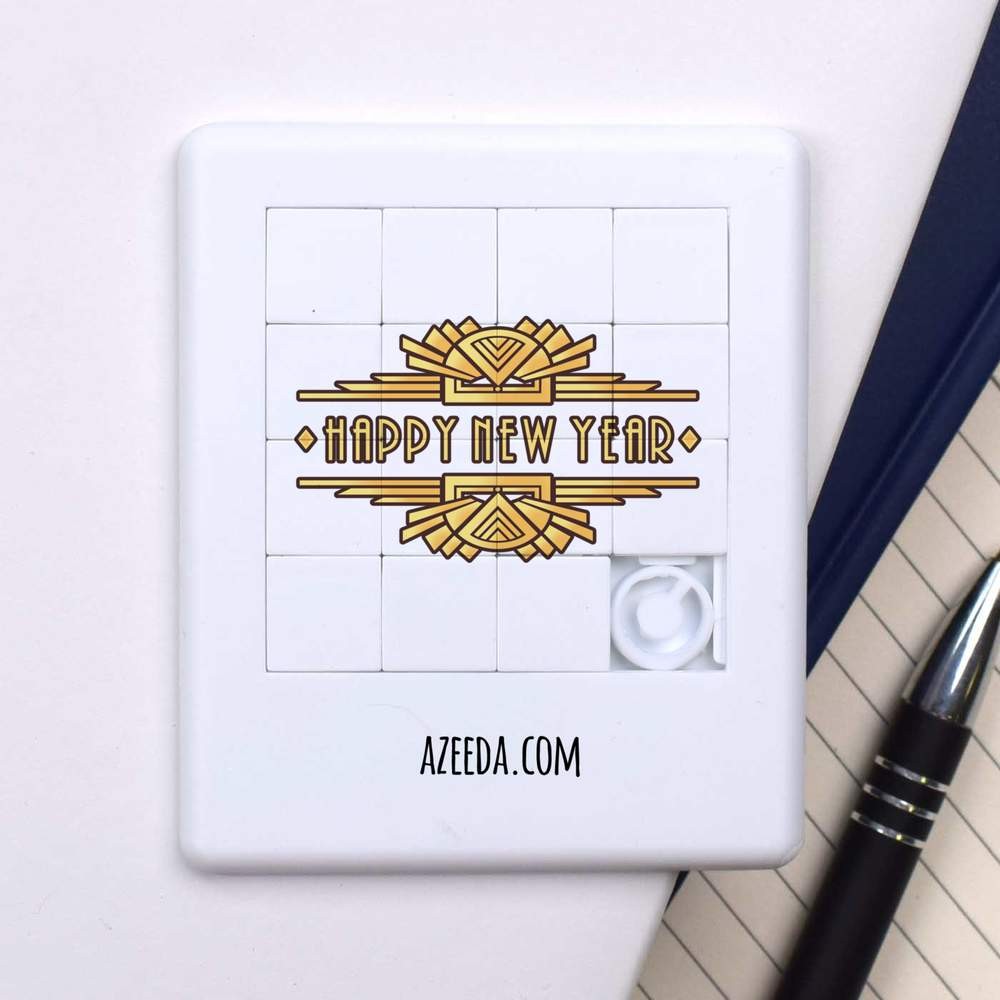 ‘Art Deco Happy New Year’ Sliding Puzzle (PZ00040909)