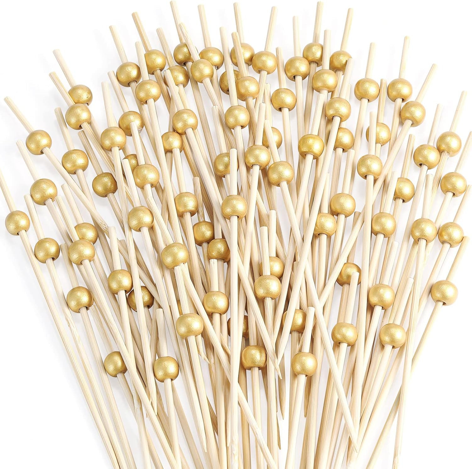 200 Pcs Cocktail Picks, 4.7 Inch Toothpicks for Appetizers, Bamboo Cocktail Stic