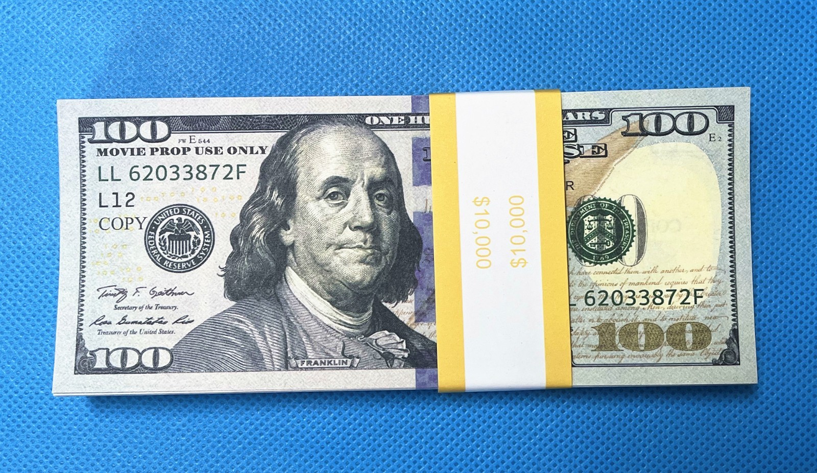 $100 Bills 1000 Pieces Prop Replica Money for Movies, Parties, Tik Tok,