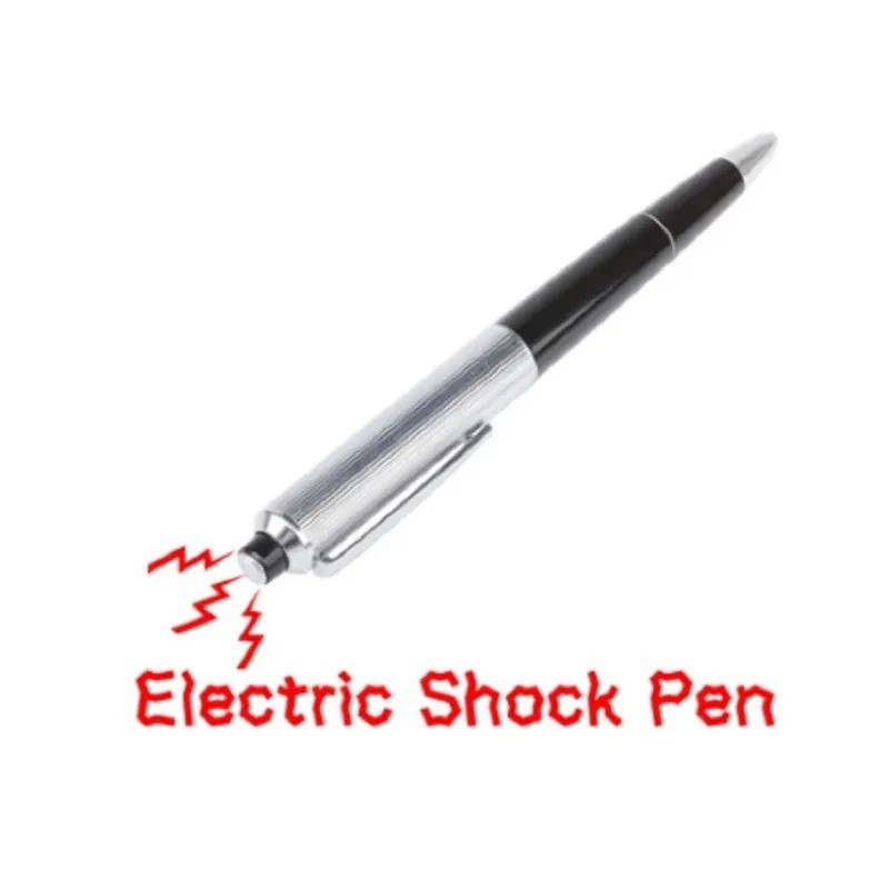 Shocking Electric Pen Prank Shock Trick Novelty Metal Joke Gag Toy Gift Funny