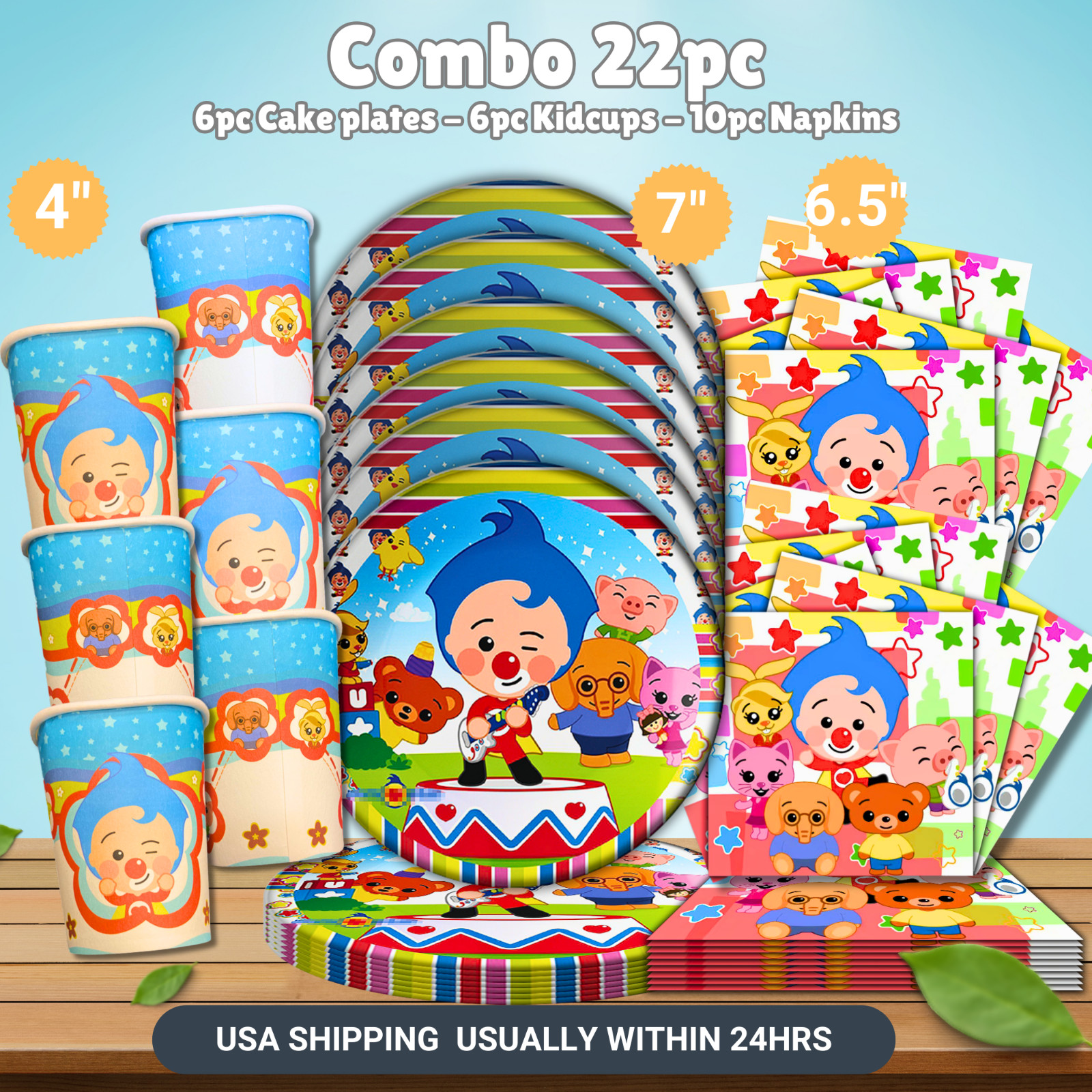 PLIM PLIM PARTY SUPPLIES DECORATION BALLOONS BANNER TABLE COVER THEME CAKE