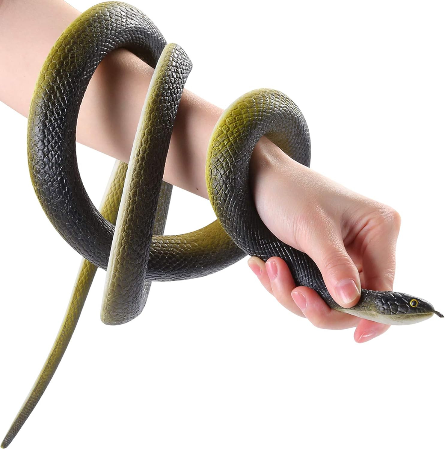 53” Large Rubber Snakes Super Realistic, Fake Snake Looks so Real