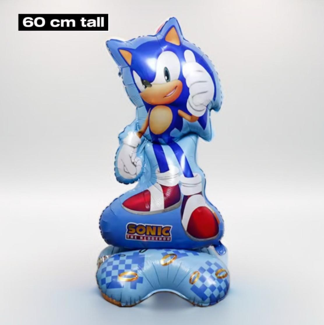 Sonic the Hedgehog Balloon Self Standing Table Top Birthday Party Decor 60x34cm