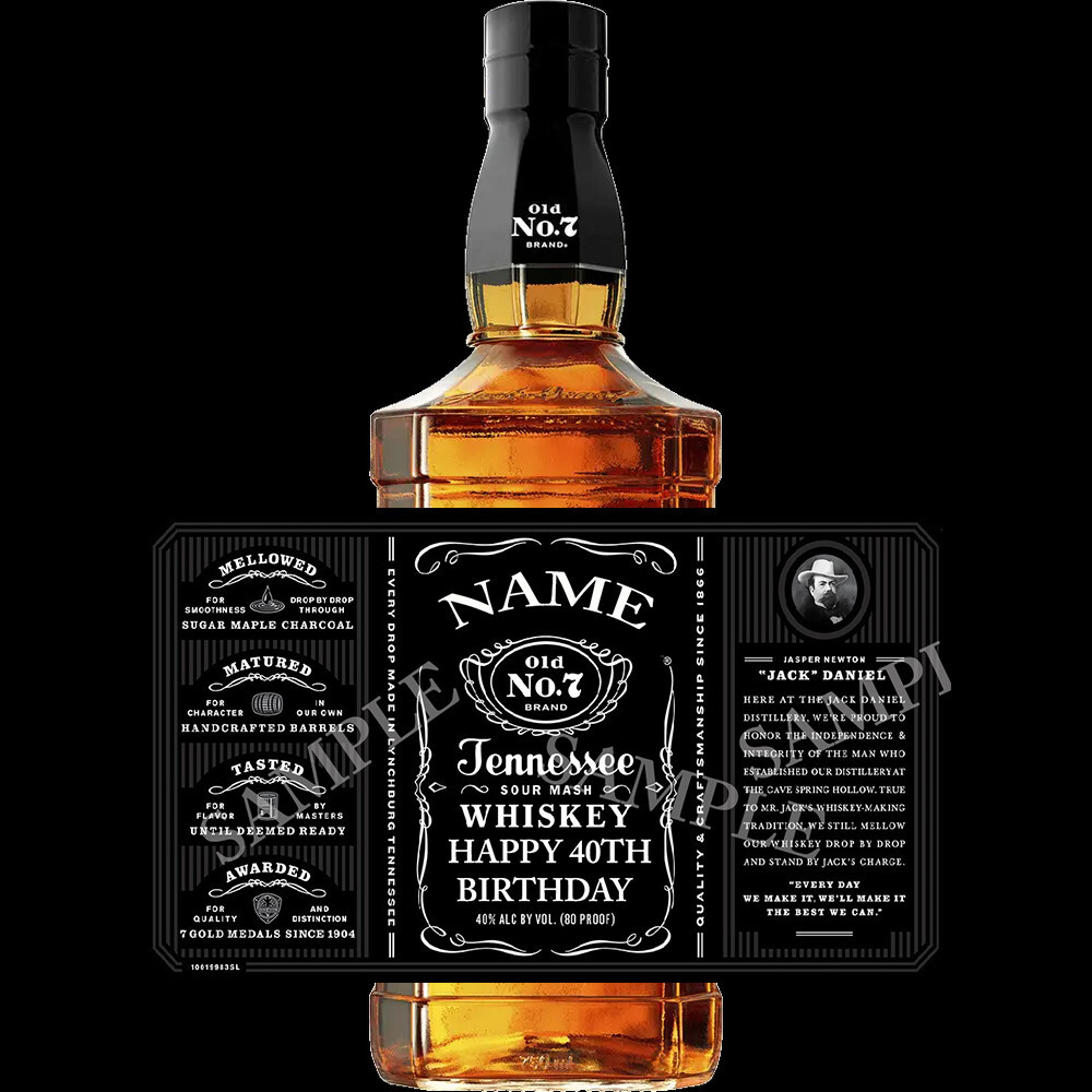 PERSONALISED JACK DANIELS WHISKEY BOTTLE LABEL ANY OCCASION – JD CUSTOM WHISKY