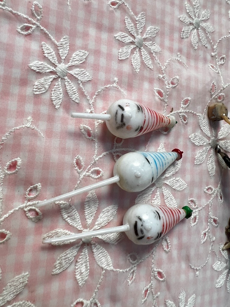Vintage Cake Toppers Candle Holders Circus Theme Hong Kong Lot of 8