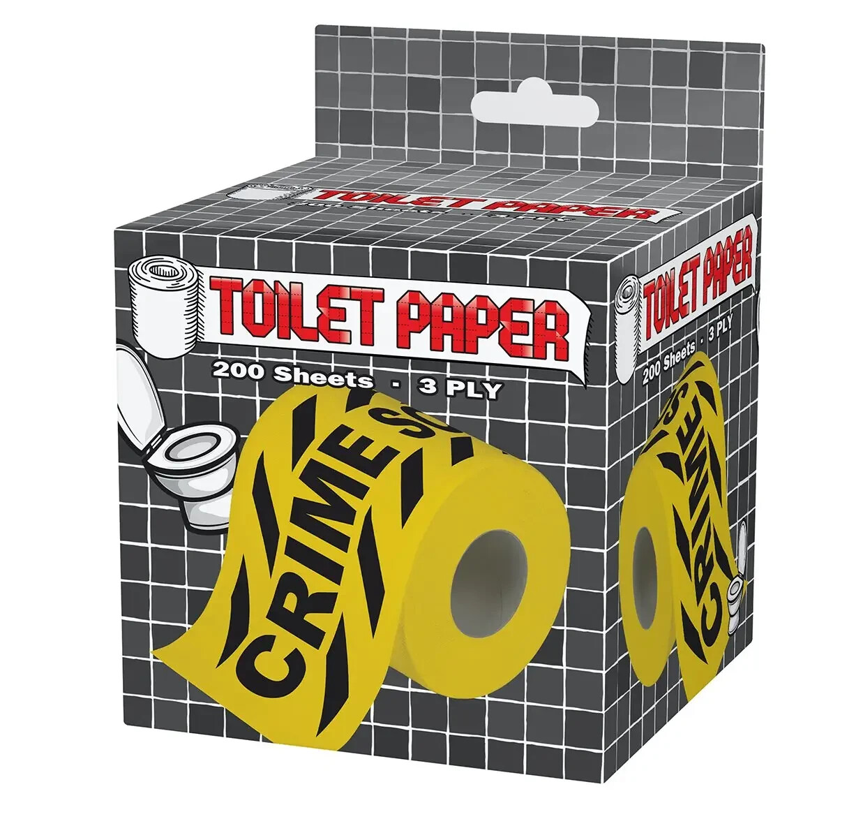 CRIME SCENE Bathroom Toilet Paper Roll – Funny GaG Prank Joke Novelty 200 Sheets
