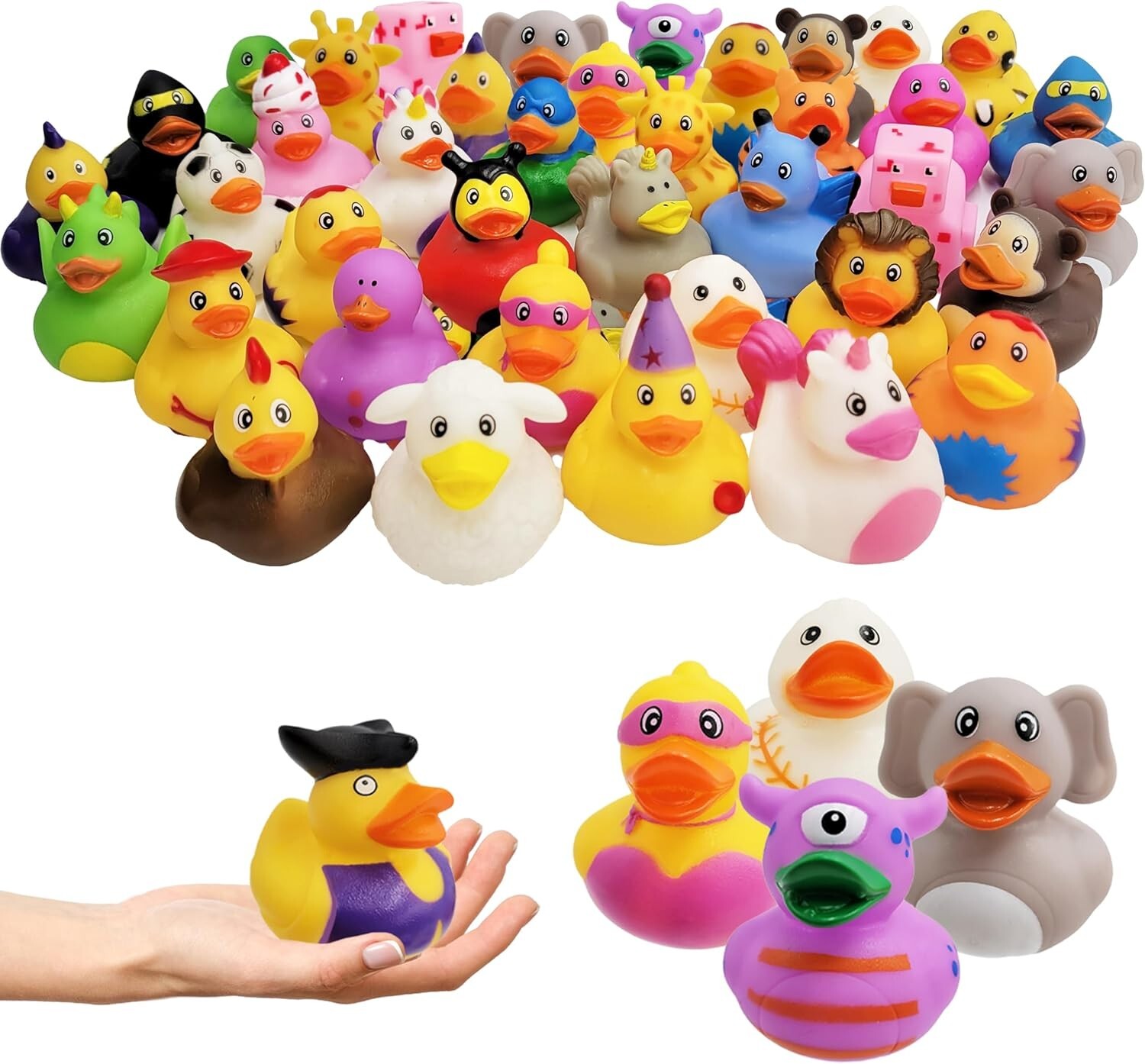 20 PCS – Jeep Ducks for Ducking (Variety) – 20 Unique Assorted Ducks, 2 inches