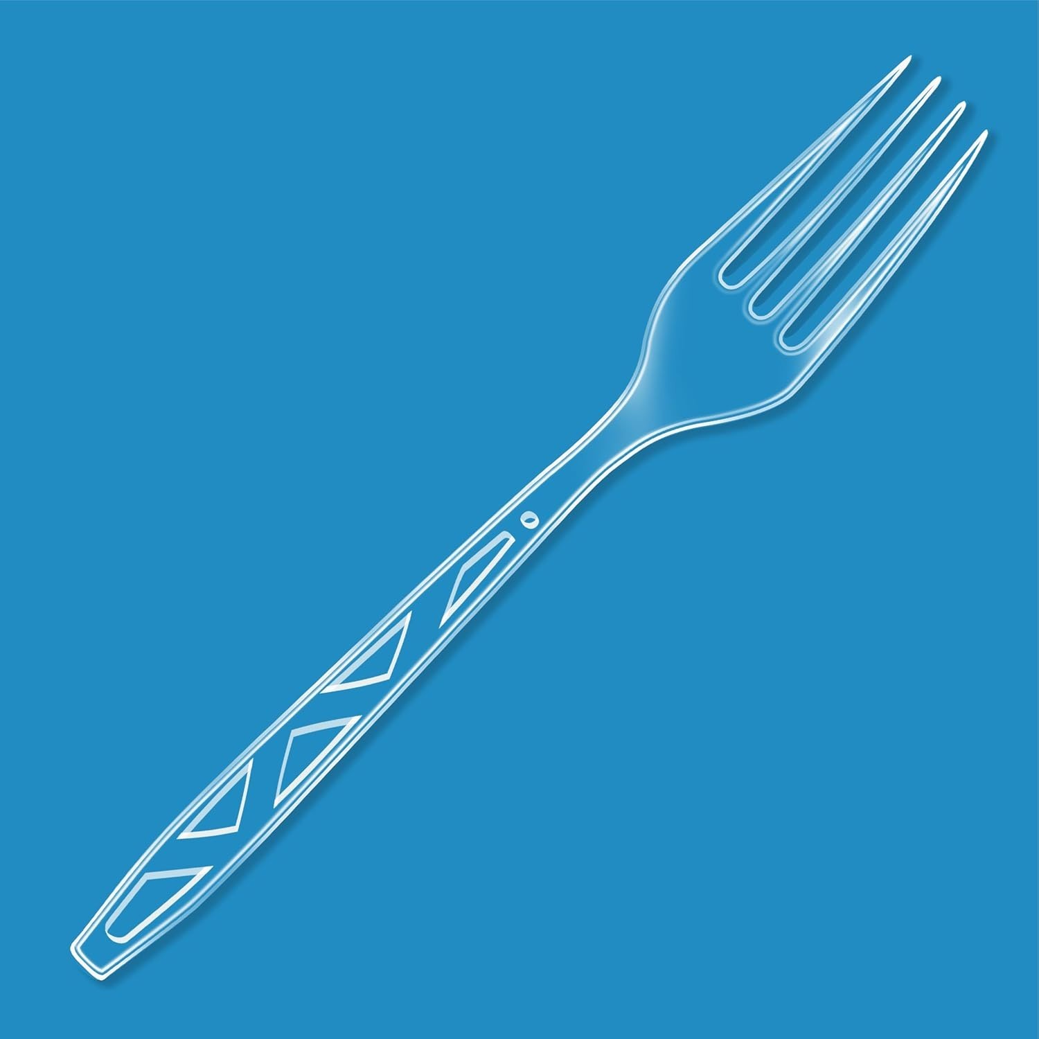 Basics Disposable Clear Plastic Forks, Premium Quality, 100 Count, Large Pack