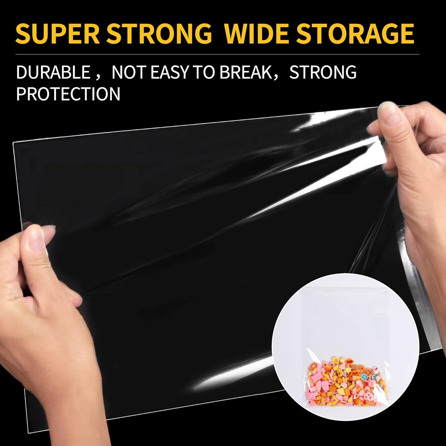 Clear Cellophane Self-Sealing Bags – 100 Pack for Cookies, Cards & More