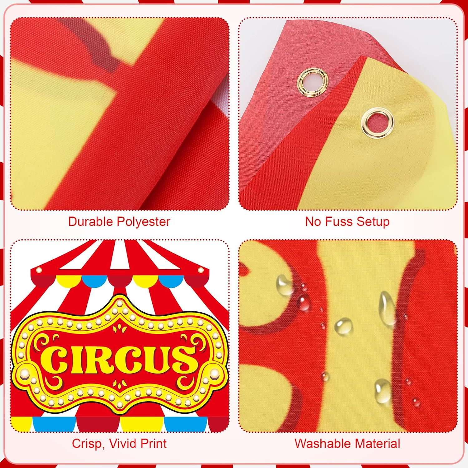 5 Pcs Carnival Circus Tent Decorations Set – Circus Theme Party Decorations with
