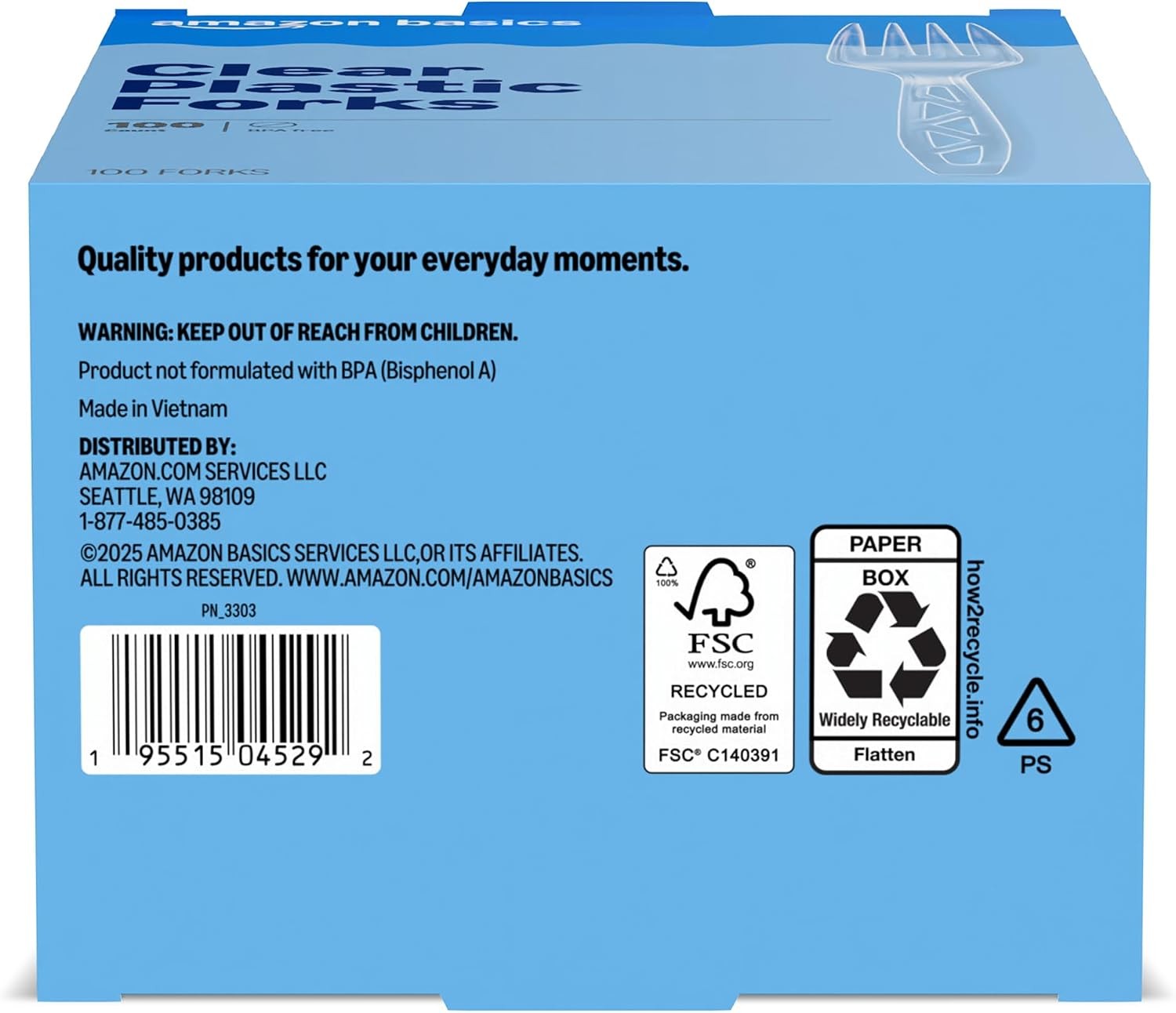 Disposable Clear Plastic Forks, Premium Quality, 100 Count, Large Pack,
