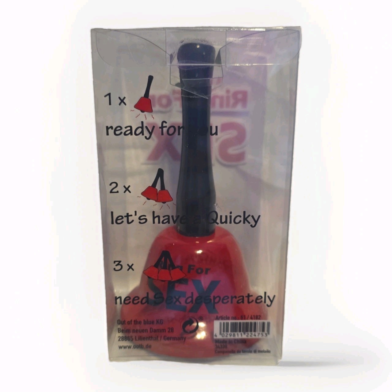 RING FOR SEX BELL GAG GIFT NOVELTY ADULT PARTY
