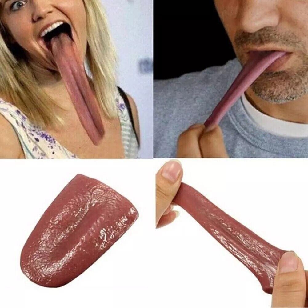 8× Halloween Harmless Realistic Fake Tongue Magic Trick Joke Prank Scary Toy USA