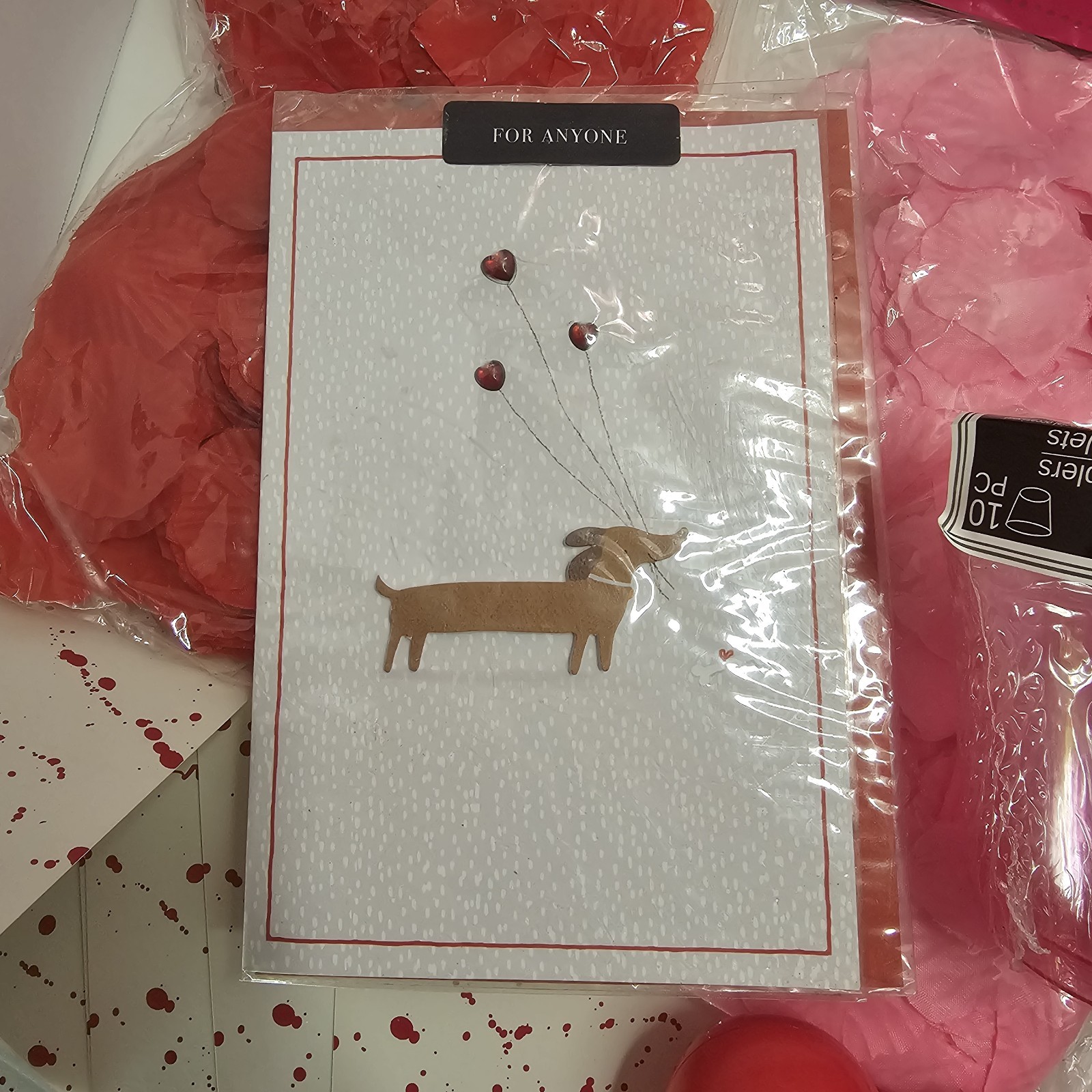 Valentine’s Day Party Supplies Lot Heart Garland Decor Cards Rose Pedals Plates