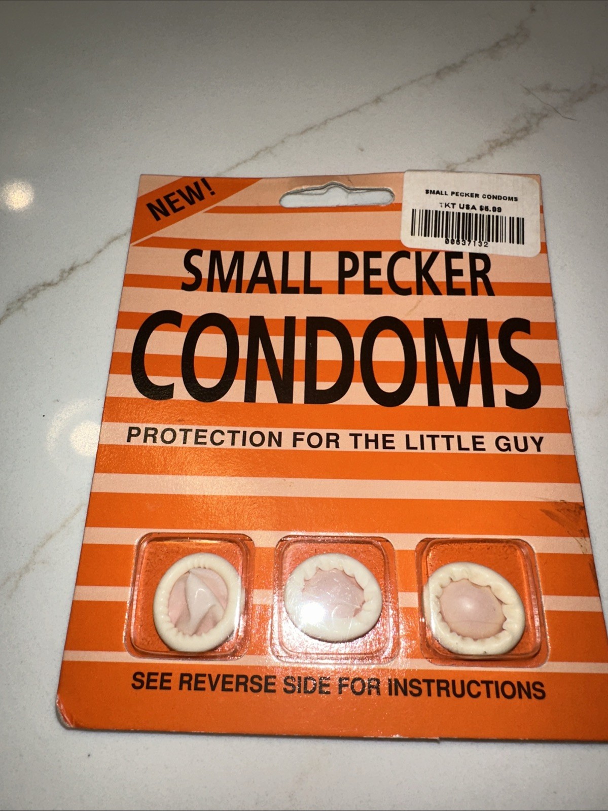 Vintage Small Pecker Condoms Forum Novelties, Inc Gag Gift 1991