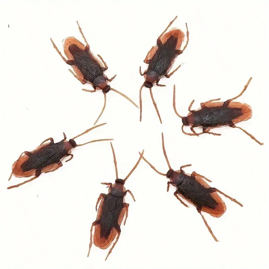 5pcs Fake Cockroach Funny Prank Toy Novelty Realistic Cockroach Insect Toy Joke