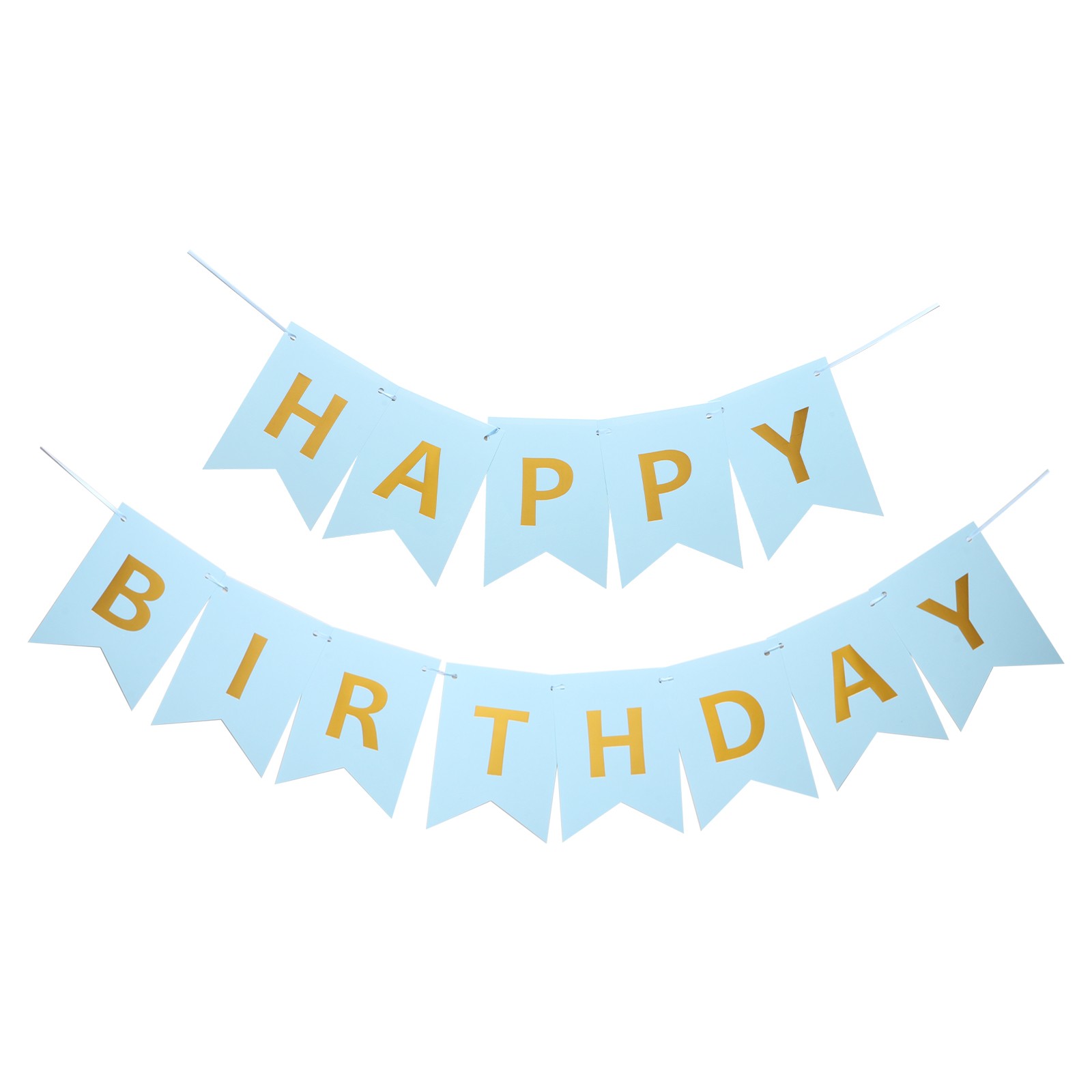 6.7 x 4.7 Inch Birthday Banner for Party Decorations Blue