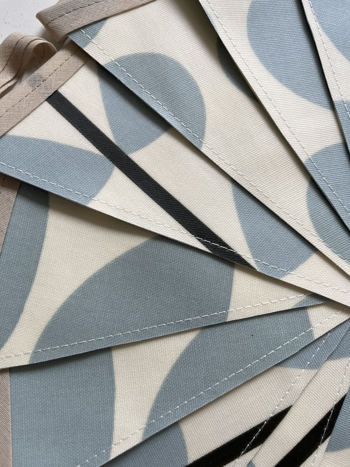 Handmade Oilcloth Bunting, Home/Garden Contemporary – 4 Meters Double Sided